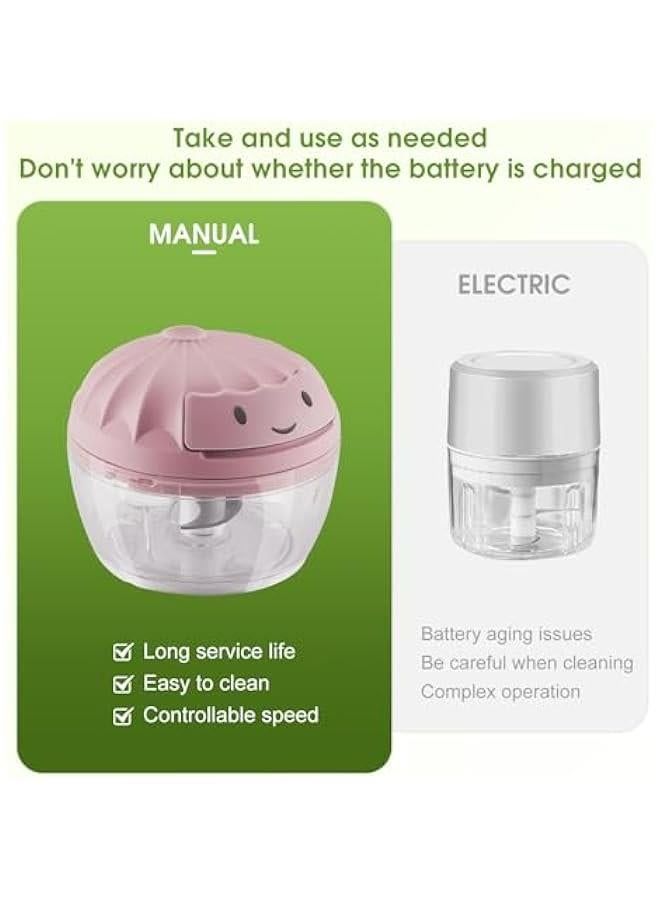 Vegetable Chopper Onion Garlic Dicer Grinder Slicer with Storage Box 160ML - Image 4