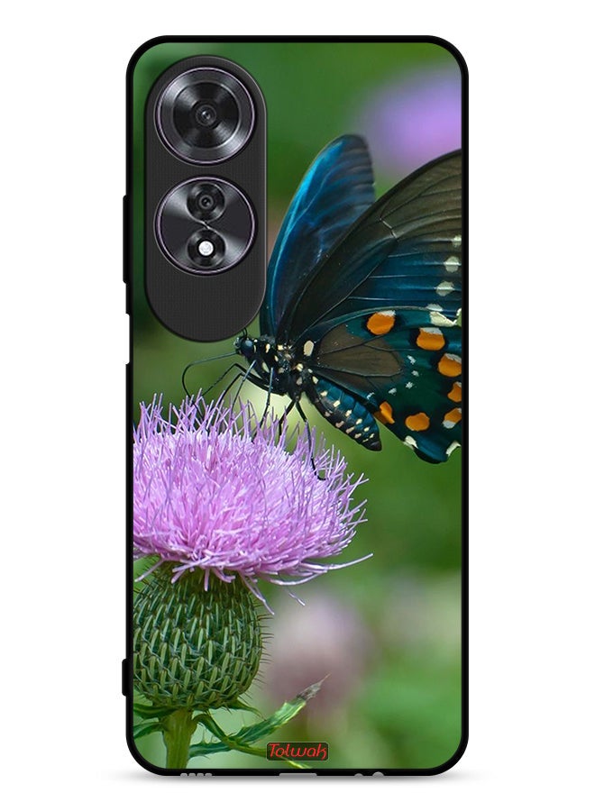 Tolwak Oppo A60 Protective Case Cover Butterfly Sitting On Flower - Image 1