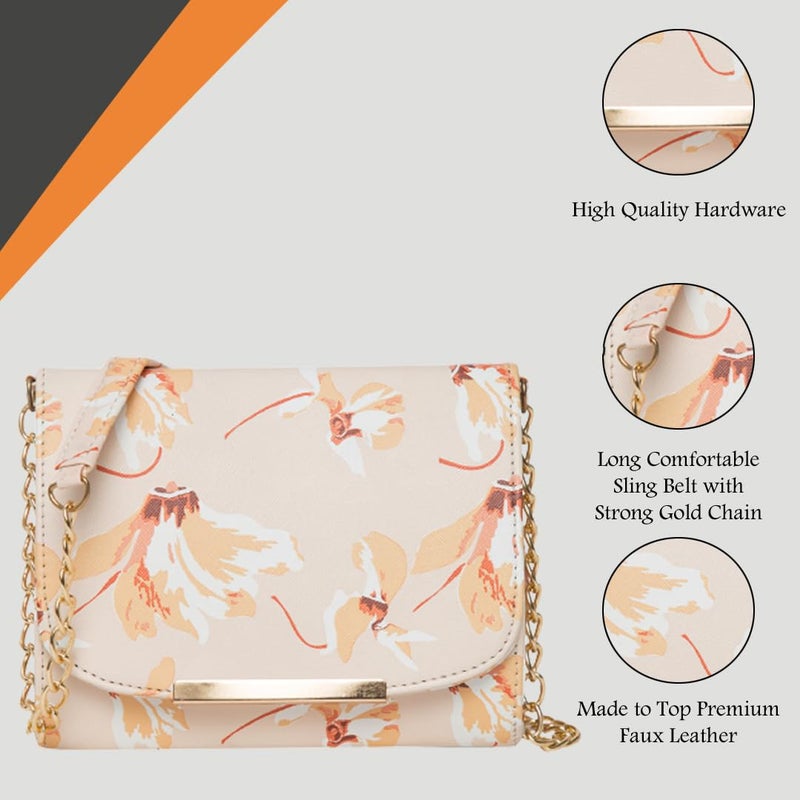 ADISA Women Girls Floral Print Sling Bag (SL5072) - Image 3