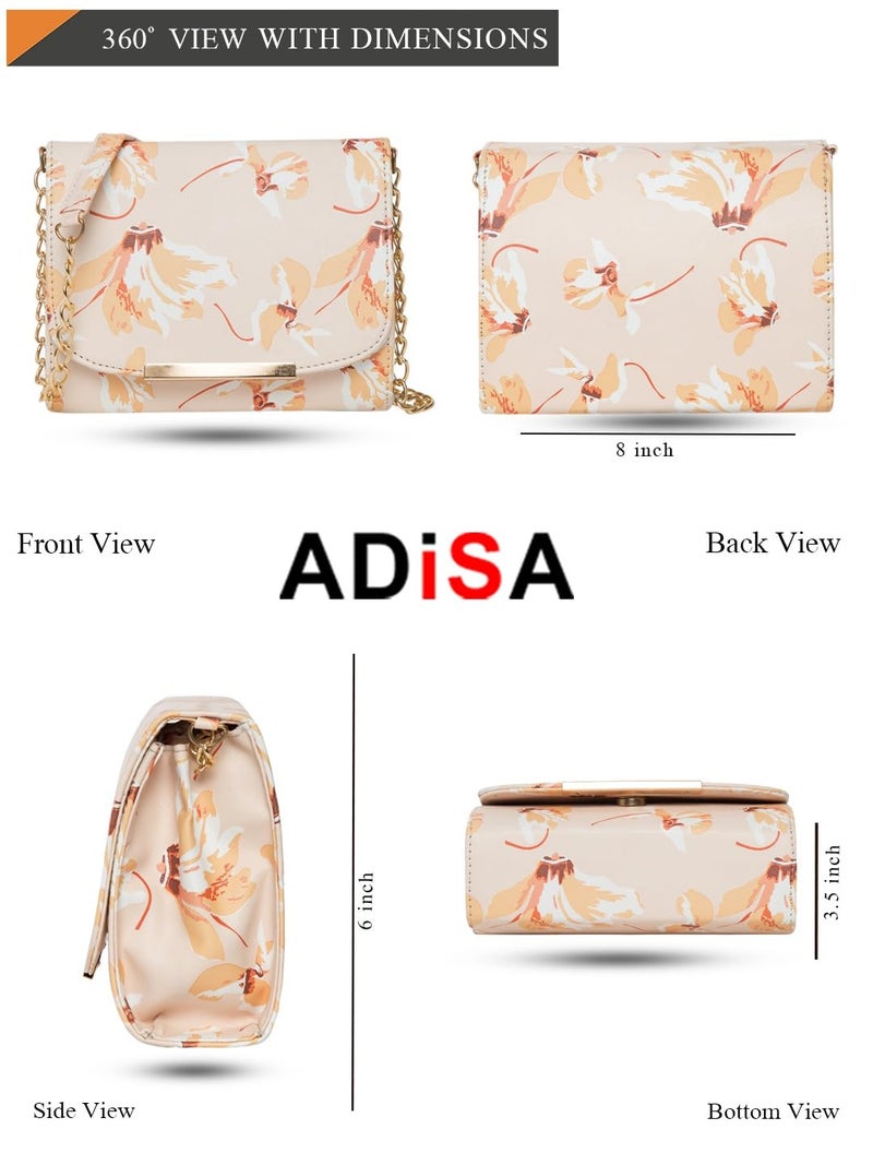 ADISA Women Girls Floral Print Sling Bag (SL5072) - Image 2