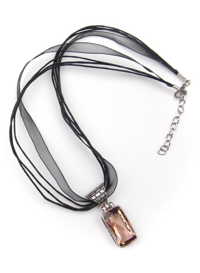 All In One 12 Colors Organza Ribbon Waxen Cord With Lobster Clasp Necklaces 43Cm (17Inch) Mix Color 25Pcs - Image 4