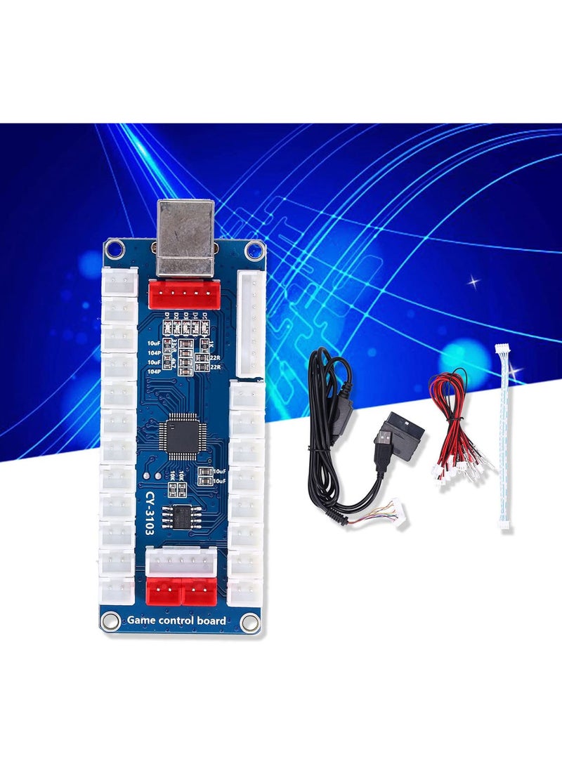 Zero Delay Arcade USB Encoder Pc to Joystick, Arcade USB Encoder No Delay Encoder Arcade Controller DIY Kit for Raspberry Pi for PS2