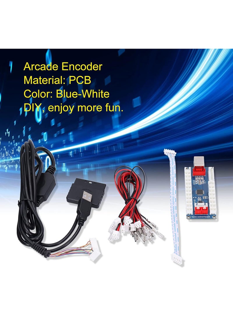 Zero Delay Arcade USB Encoder Pc to Joystick, Arcade USB Encoder No Delay Encoder Arcade Controller DIY Kit for Raspberry Pi for PS2