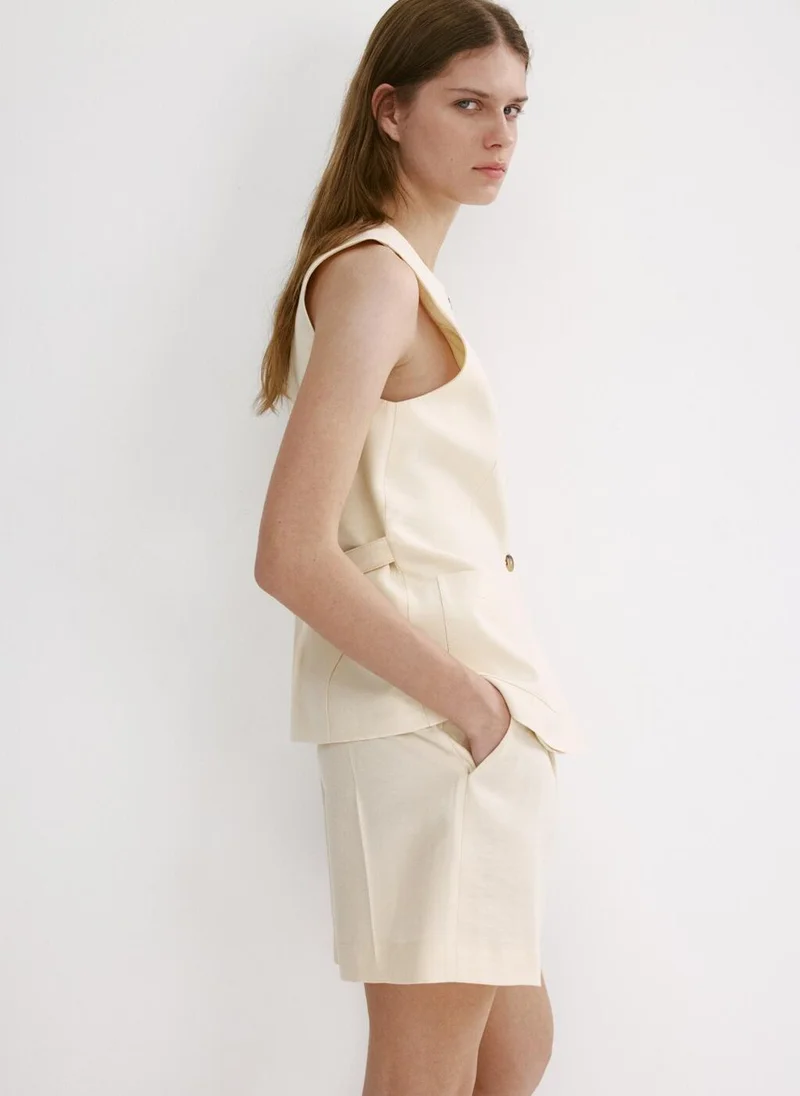 Mango 05-CRUDO Waistcoat With Buttons And Pockets for Women | Best Price UAE