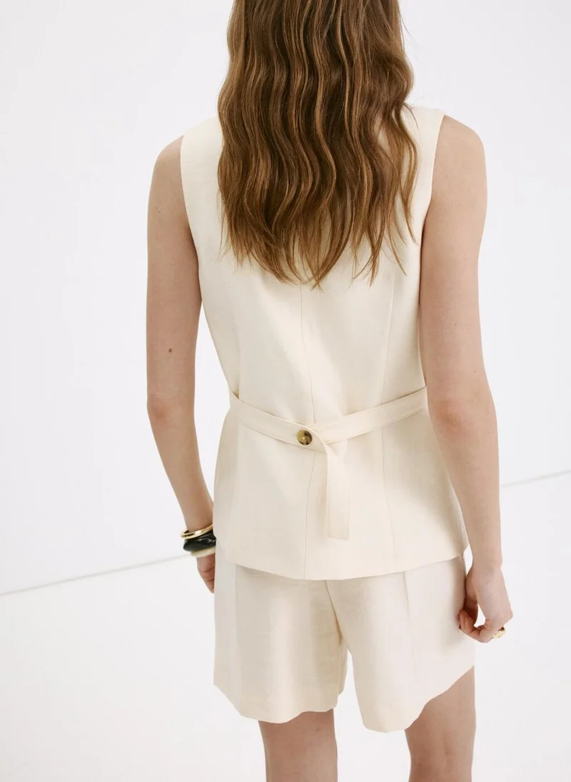 مانجو Waistcoat With Buttons And Pockets
