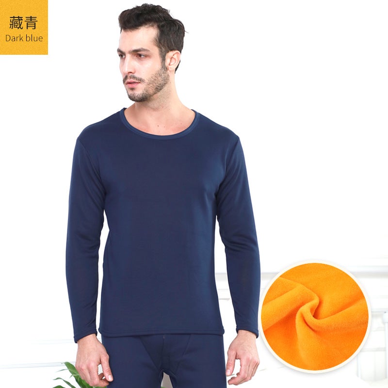 Gold Velvet Thermal Intimates For Men, Large Size Fleece-Lined And Thickeneding, Couple'S Autumn Clothes And Long Pants, Cold-Proof Thermal Intimates Set For Women - Image 1
