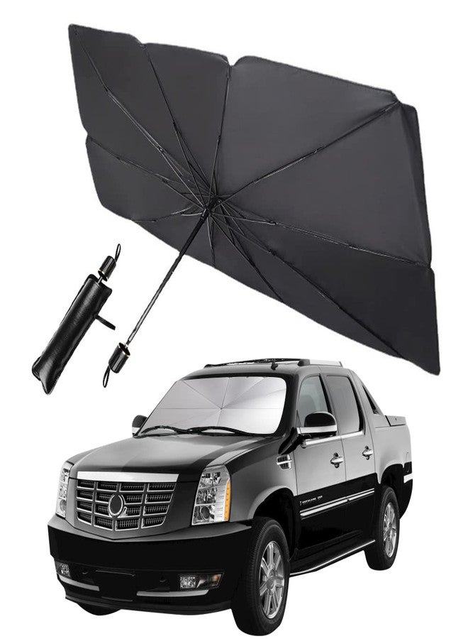 VAGURFO Car Sunshade Umbrella,Upgraded Windshield Cover Sun Shade,UV Reflecting Portable Front Window Cover,Universal Car Windshield Sunshades,UV Block for Front Windows,Fits Most Vehicles (55"x 31") - Image 2