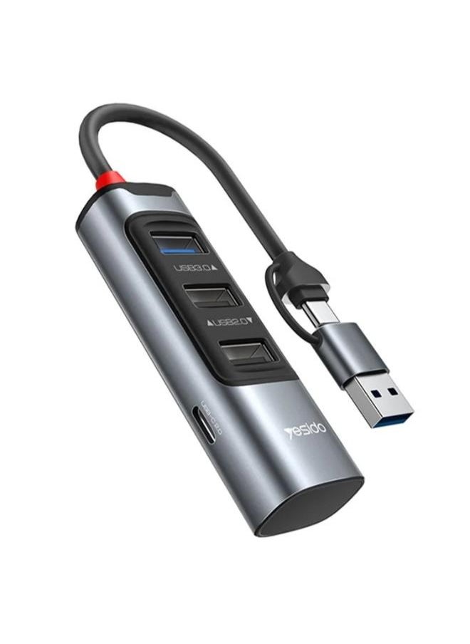 يسيدو محول موزع USB + Type C من YESIDO HB19 إلى USB 3.0 + 2xUSB 2.0 + PD 2.0 USB-C  - Image 1