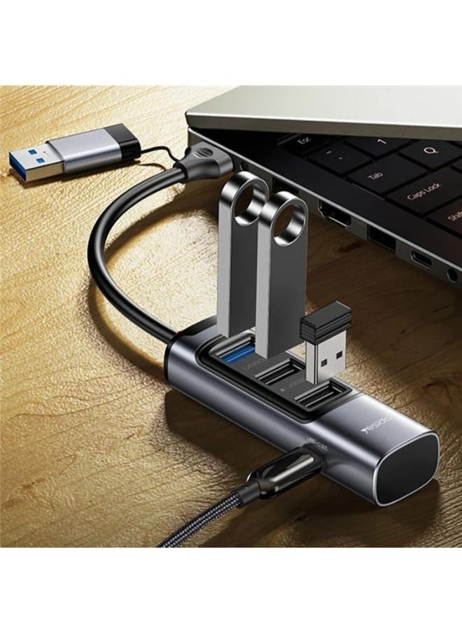 يسيدو محول موزع USB + Type C من YESIDO HB19 إلى USB 3.0 + 2xUSB 2.0 + PD 2.0 USB-C  - Image 2