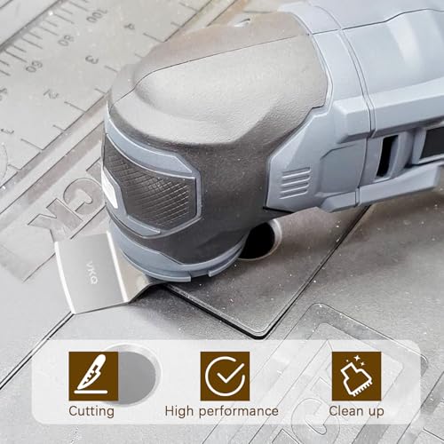 VKQ 4PCS Oscillating Tool Scraper Blades to Remove for Caulk Adhesive Sealant Removal, Compatible with for DewAl Bosch Dremel Rockwell - Image 3