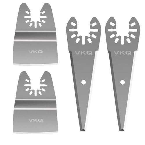 VKQ 4PCS Oscillating Tool Scraper Blades to Remove for Caulk Adhesive Sealant Removal, Compatible with for DewAl Bosch Dremel Rockwell - Image 1