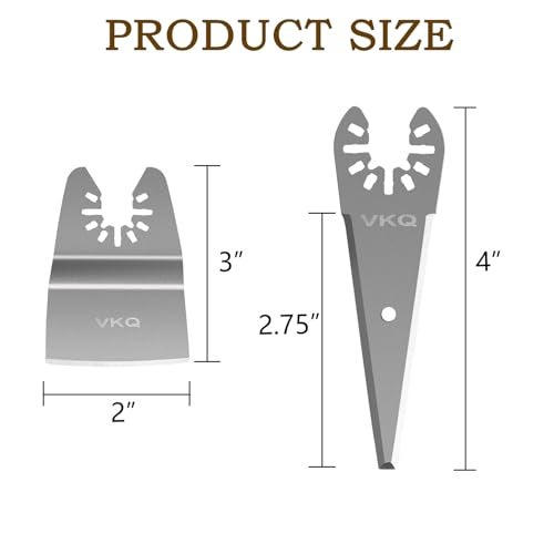 VKQ 4PCS Oscillating Tool Scraper Blades to Remove for Caulk Adhesive Sealant Removal, Compatible with for DewAl Bosch Dremel Rockwell - Image 2