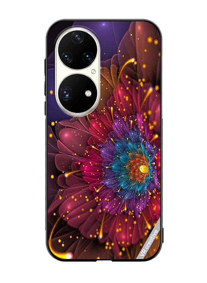 VR CREATIVE Protective Case Cover For Huawei P50 Pro Flower Design Multicolour - Image 1