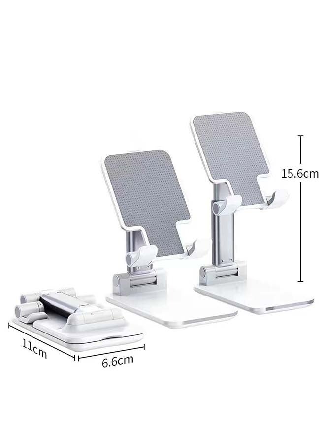 Adjustable Desk Mobile Phone and Tablet Stand, Foldable Angle Height Adjustable Cell Phone Desktop Stand, Universal Desktop Holder for iPhone, for iPad, Cell Phone Stand,Folding Desktop Phone Stand Black - Image 5