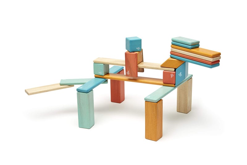 Tegu 24 Piece Tegu Magnetic Wooden Block Set, Sunset, 1-99 years old - Image 2