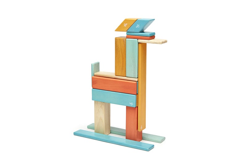 Tegu 24 Piece Tegu Magnetic Wooden Block Set, Sunset, 1-99 years old - Image 5