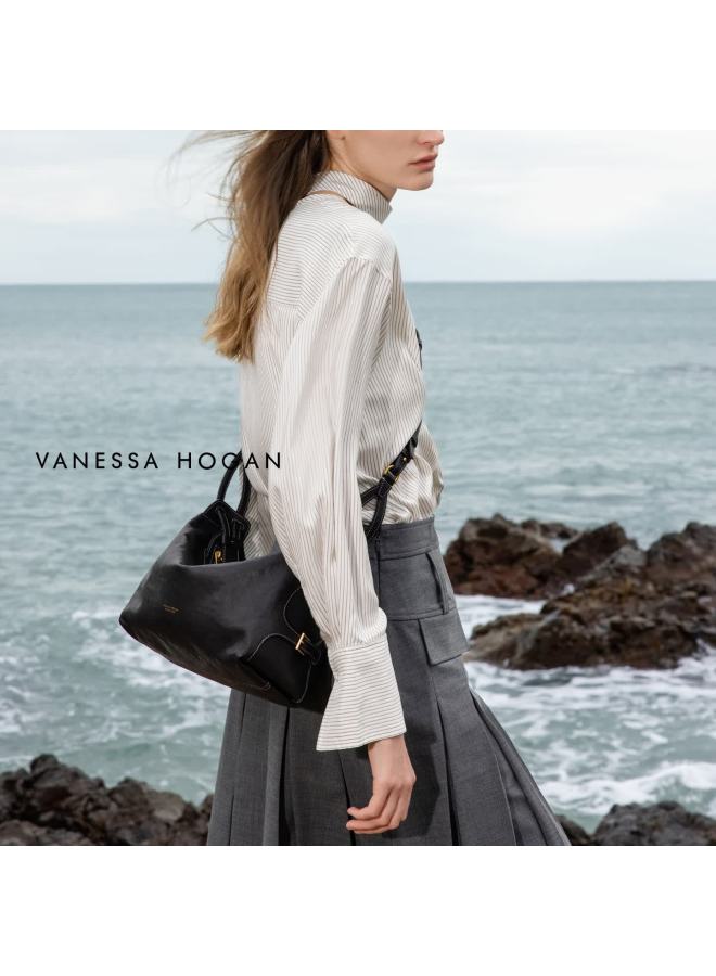 Vanessa Hogan Vh Women's Pillow Bag New First Layer Vegetable Tanned Cowhide Luxury Niche Commuter Shoulder Hobo Bag - Image 1