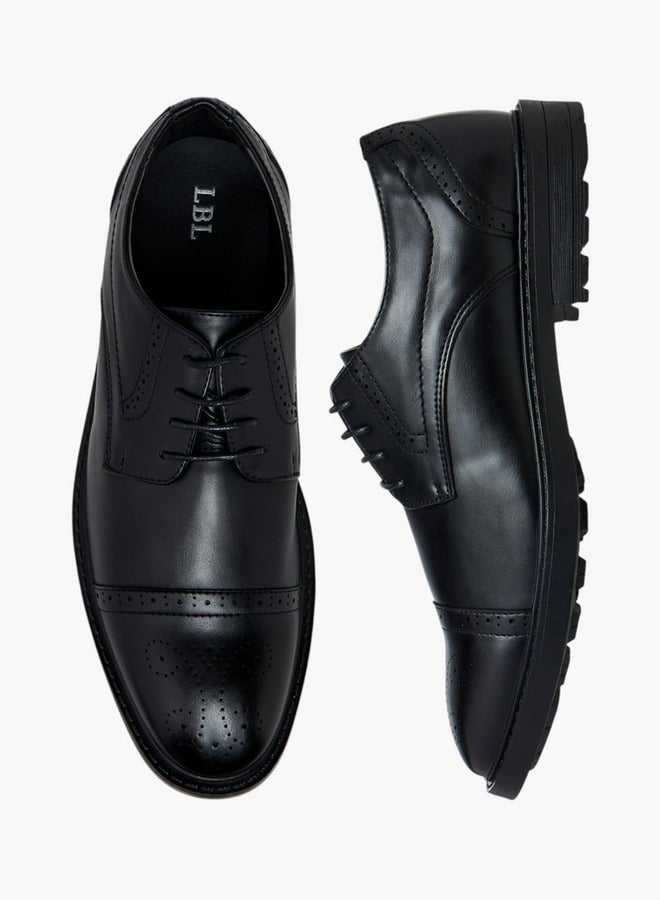 LBL by Shoexpress Perforated Lace-Up Derby Shoes  - Image 1