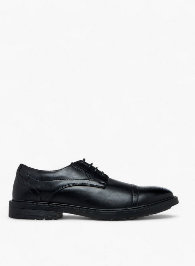 LBL by Shoexpress Perforated Lace-Up Derby Shoes  - Image 3
