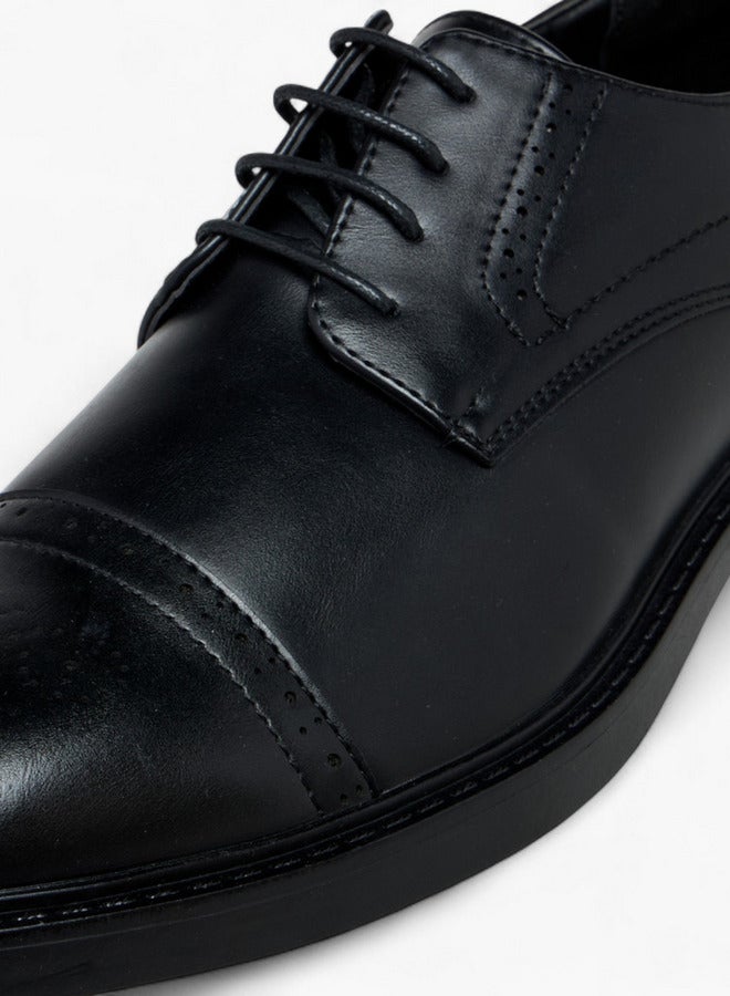 LBL by Shoexpress Perforated Lace-Up Derby Shoes  - Image 4