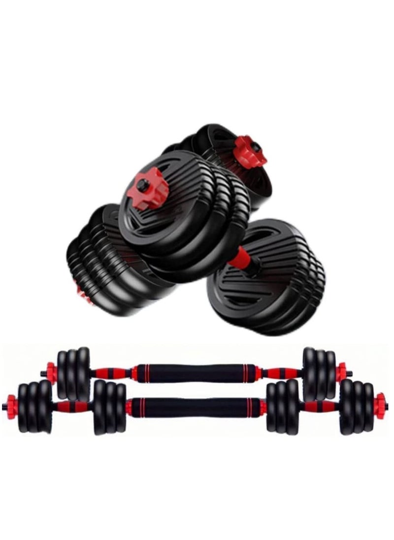 Maston - 2 in 1 Weight Sets Dumbbells Adjustable Dumbbells Set Adjustable Barbell Weights Dumbbell Set for Workout Exercise Training of Home Gym (20kg) - Image 1
