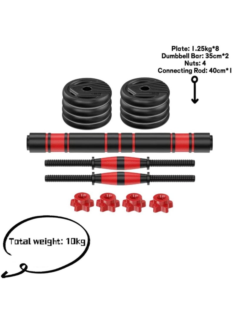 Maston - 2 in 1 Weight Sets Dumbbells Adjustable Dumbbells Set Adjustable Barbell Weights Dumbbell Set for Workout Exercise Training of Home Gym (20kg) - Image 1