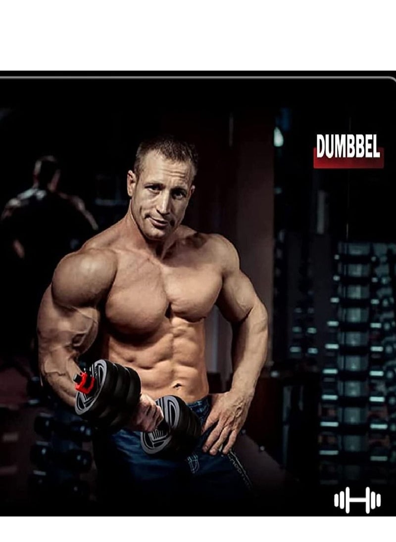 Maston - 2 in 1 Weight Sets Dumbbells Adjustable Dumbbells Set Adjustable Barbell Weights Dumbbell Set for Workout Exercise Training of Home Gym (20kg) - Image 1