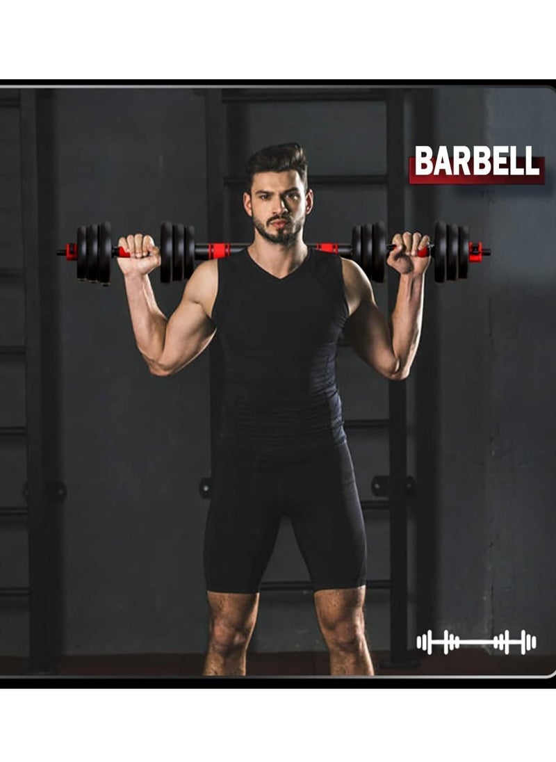 Maston - 2 in 1 Weight Sets Dumbbells Adjustable Dumbbells Set Adjustable Barbell Weights Dumbbell Set for Workout Exercise Training of Home Gym (20kg) - Image 1