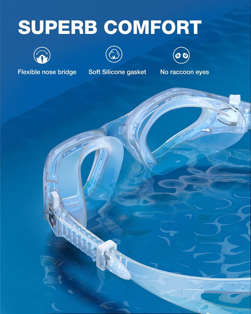 ZIONOR Swim Goggles, G1 SE Swimming Goggles Anti-Fog for Adult Men Women - Image 2