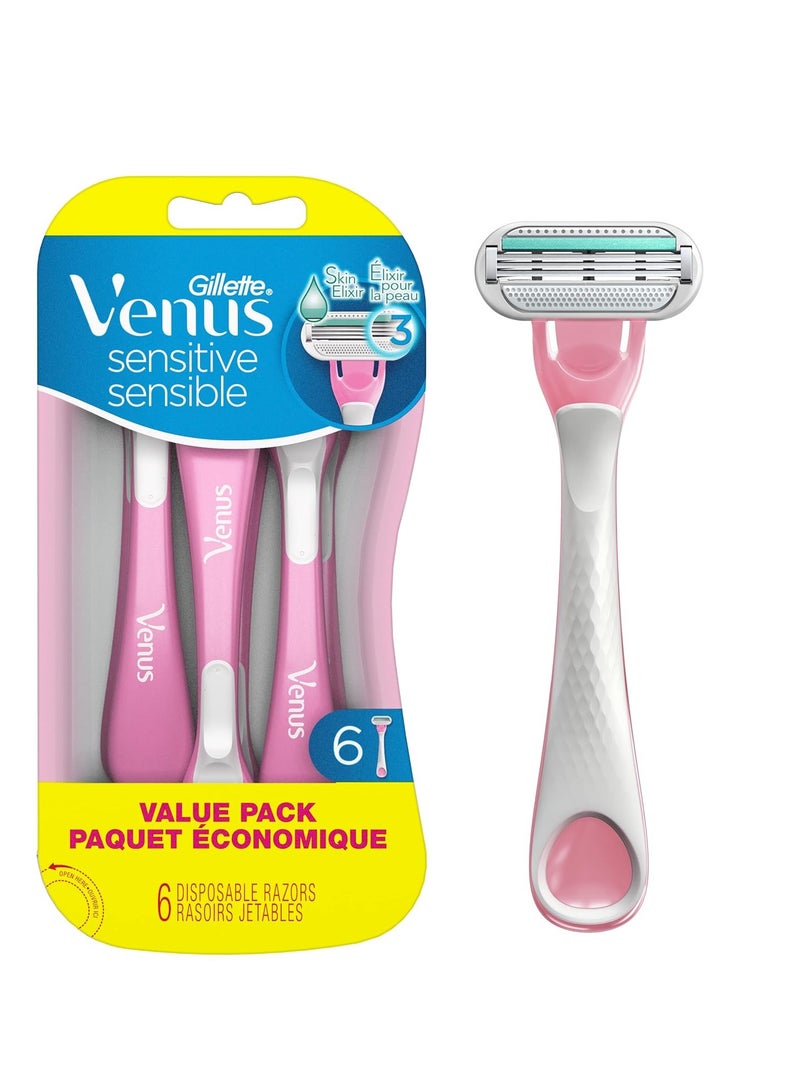 Venus gillette Venus Sensitive Women's Disposable Razors - 6 Pack - Image 1