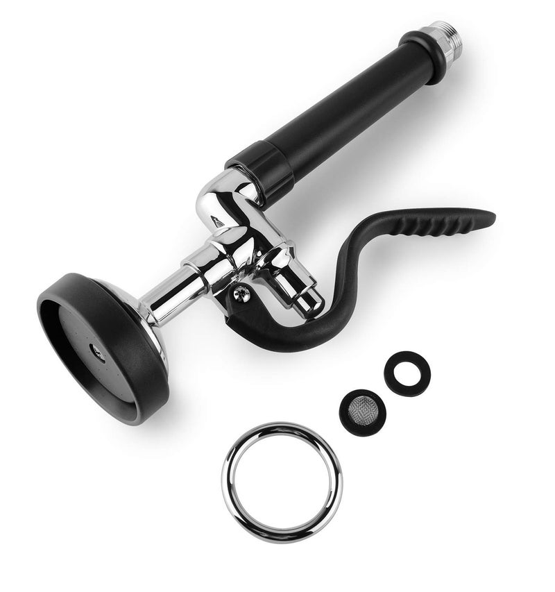 CWM Pre Rinse Sprayer Commercial Sink Faucet Spray Valve Chrome Finished (Black) - Image 1