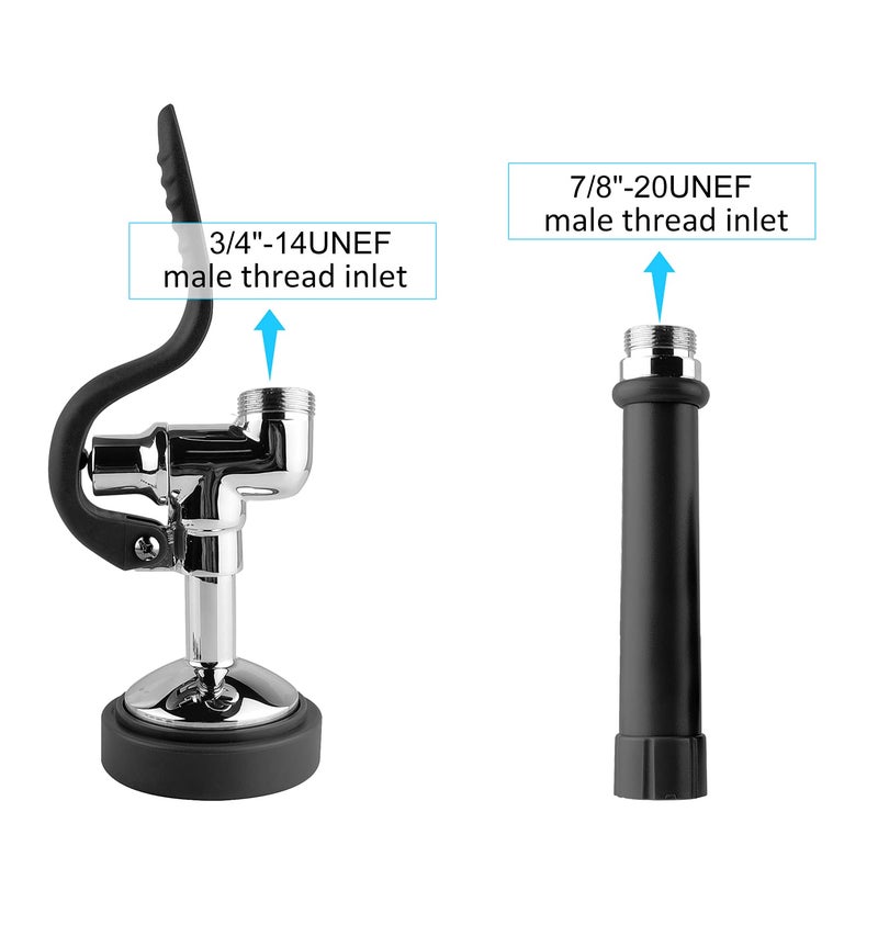 CWM Pre Rinse Sprayer Commercial Sink Faucet Spray Valve Chrome Finished (Black) - Image 2