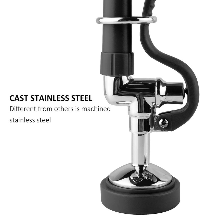 CWM Pre Rinse Sprayer Commercial Sink Faucet Spray Valve Chrome Finished (Black) - Image 5