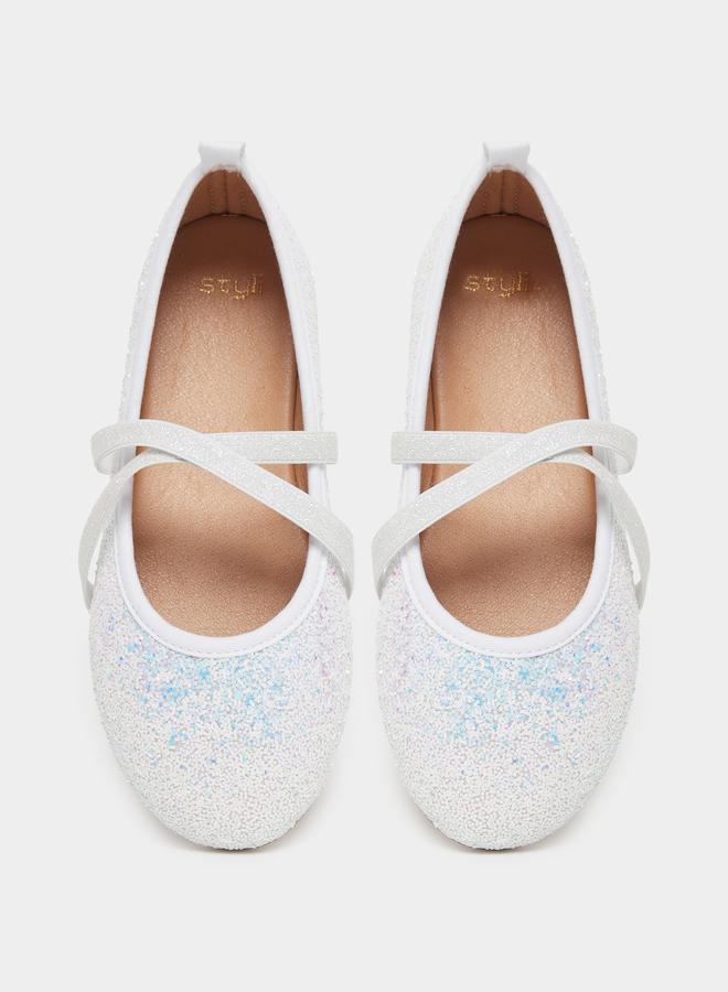Styli Embellished Slip-on Ballerinas - Image 5