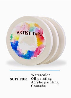 Y&D White Artist Tape - Masking Artists for Drafting Art Watercolor Painting Canvas Framing Acid Free 5mm Wide 2 Pcs  - Image 5