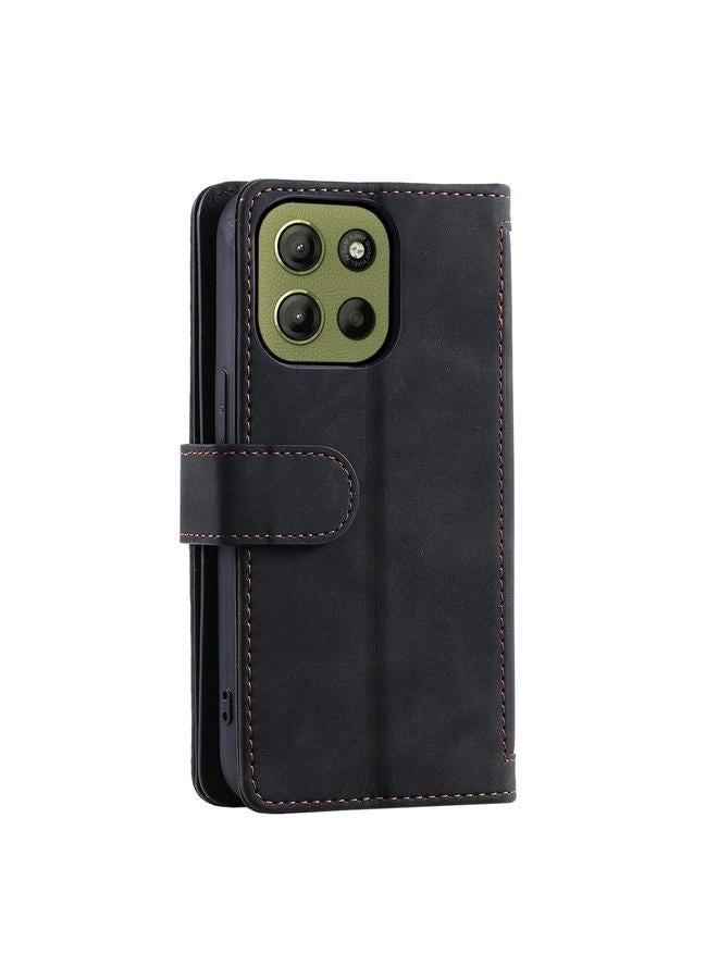 S-TOP Case For Motorola Moto G15 Nine Card Zipper Bag Leather Phone Case with Lanyard - Image 3