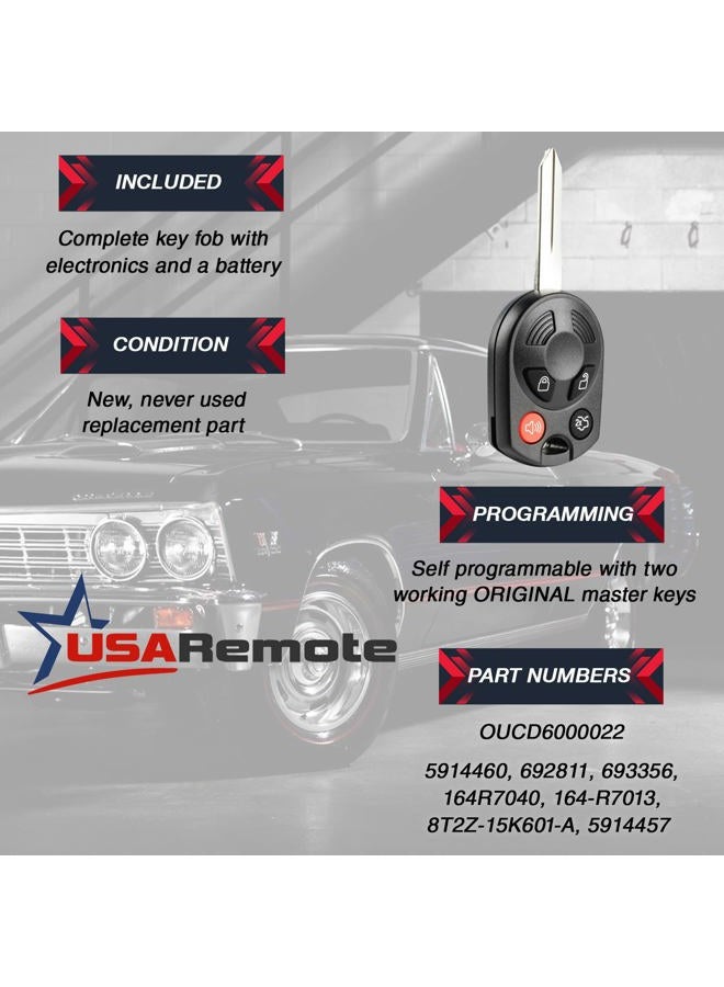 USARemote Key fits Ford Edge Escape Expedition Explorer Flexus Five Hundred Focus Fusion Mustang Taurus Navigator Keyless Entry Remote Fob (OUCD6000022) - Guaranteed to Work - Image 3
