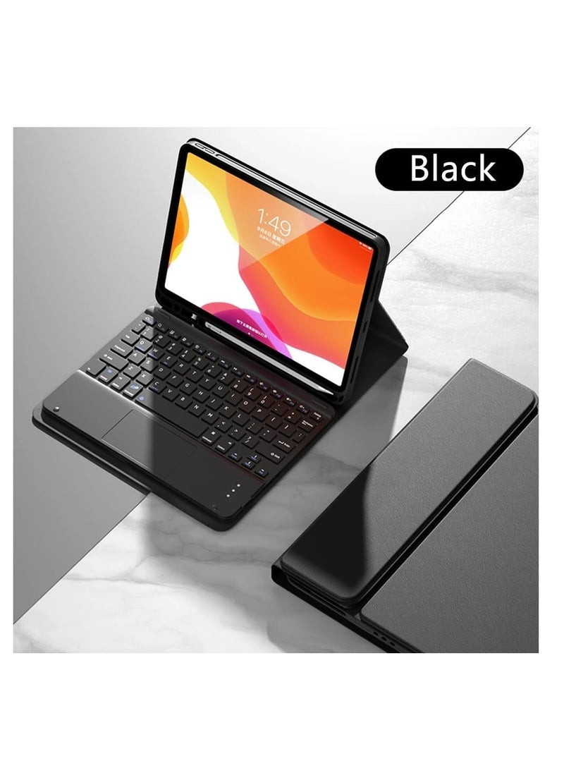 Generic - Keyboard Case for iPad 10.2/10.5" 9th 8th 7th Gen, With Touch pad Arabic and English Bluetooth keyboard Smart Trackpad Detachable with Pencil Holder iPad cover,for iPad 10.2 Inch/iPad Air 10.5"(3rd Gen) - Image 1