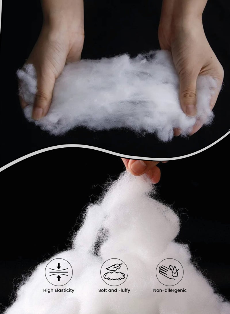 REST  polyfill 1kg Loose AAA Grade Super Soft White Synthetic Polyester Fiber Filling Premium Fiber Fill Stuffing Fluffy Resilience Fiber for Stuffed Pillow Cushion Toy Decoration - Image 3