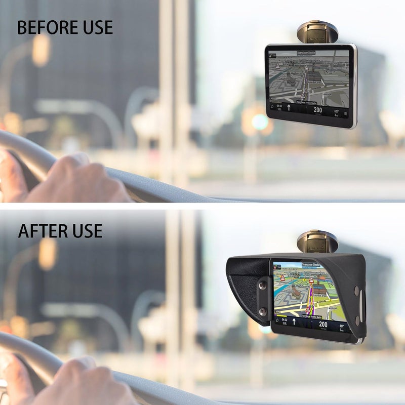 TFY GPS Navigator Sunshade TFY Universal GPS Sun Shade  Glare Visor Shield for 7 inch Car Navigator - Image 3