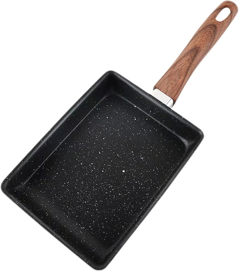 iSTORE Japanese Omelette pan, Tamagoyaki Nonstick Square Pans, Egg Roll Rectangle Frying Pan, Small Frying Egg pan, Cooktop Safe, Easy to Clean, 6.3 x 7.8 inch (Aluminium) - Image 4