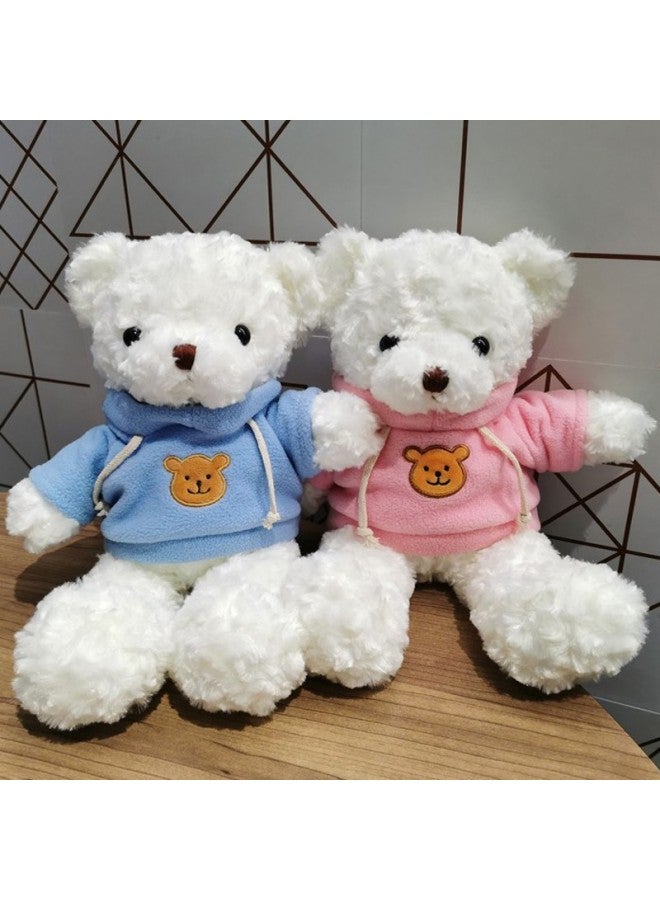 Gift Box Bear Doll Teddy Bear Plush Toy Doll For Girlfriend Valentine's Day Birthday Gift-Color:Retro Blue Sweater Rose Velvet (beige Bear)-Height:30cm  - Image 3