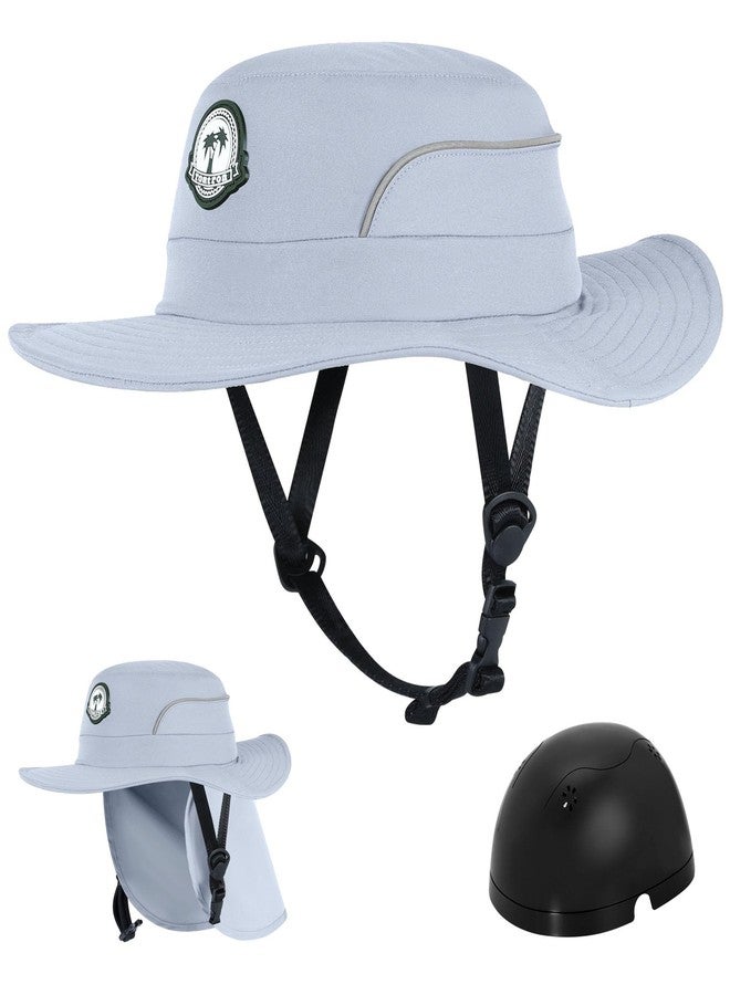 Tontron Waterports Hat with Hard Shell for Surfing, SUP,Kayaking and Watersports (US, Alpha, Large, Gray) - Image 1