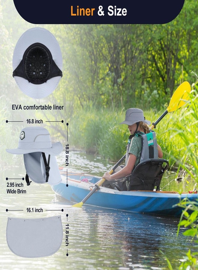 Tontron Waterports Hat with Hard Shell for Surfing, SUP,Kayaking and Watersports (US, Alpha, Large, Gray) - Image 4