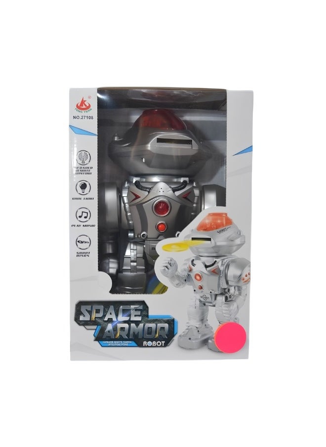 Space Armor Robot Shooting Discs With Remote Control - 874365  - Image 1