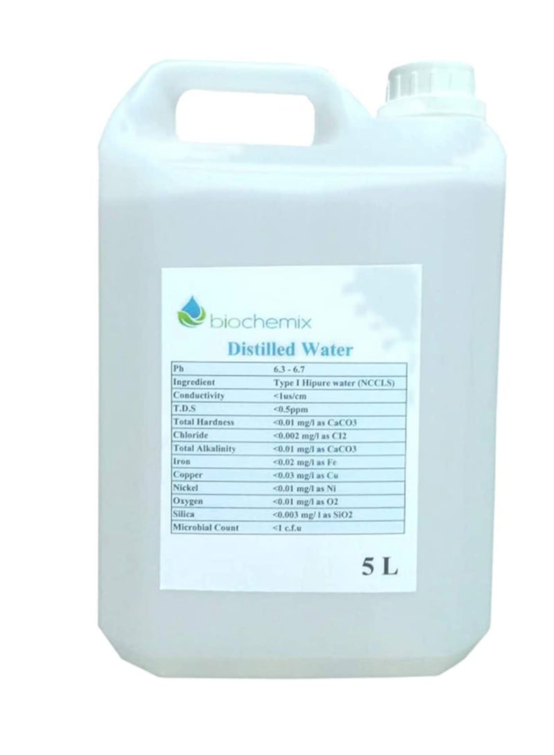 BioChemix HIPURE Distilled Water 5000 ml-4 PCS - Image 2