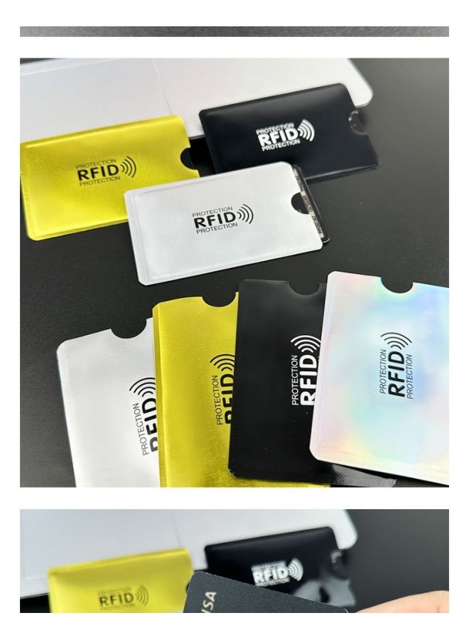 RFID Blocking Sleeves (24 Credit Card Protector Holders in 4 colors ), Identity Theft Protection Secure Sleeve for Credit Cards, Debit Card - Image 4