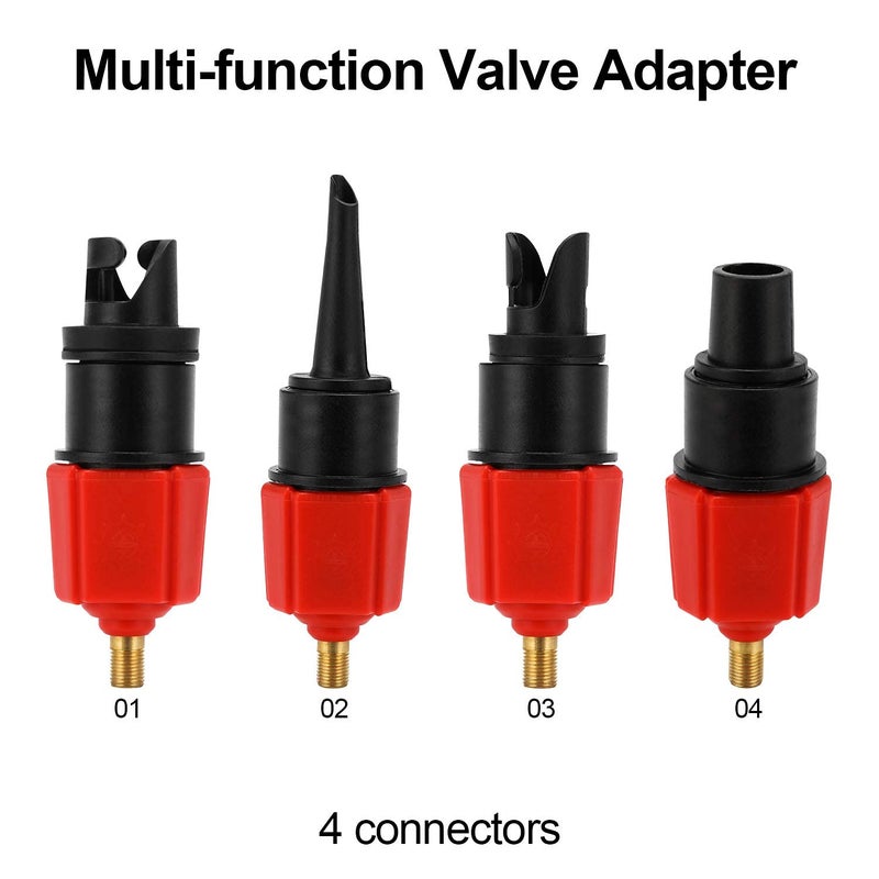 Oumers Inflatable SUP Pump Adaptor Air Pump Converter, 4 Standards Conventional Air Valve Attachment for Inflatable Boat, Stand Up Paddle Board, Inflatable Bed, Etc - Image 2