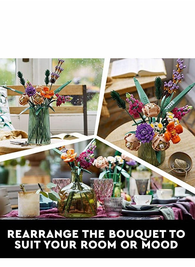MIXDE 756 Piece Flower Blocks Bouquet Set for Decorative Home Accessories  - Image 4