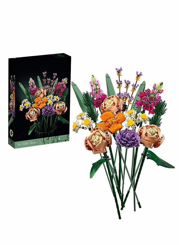 MIXDE 756 Piece Flower Blocks Bouquet Set for Decorative Home Accessories  - Image 1